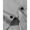 Alimens & Gentle Men’s Dress Shirts Long Sleeve Wrinkle Free Stretch Business Casual Wedding Button Down Shirt(Grey)
