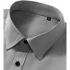 Alimens & Gentle Men’s Dress Shirts Long Sleeve Wrinkle Free Stretch Business Casual Wedding Button Down Shirt(Grey)