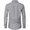 Alimens & Gentle Men’s Dress Shirts Long Sleeve Wrinkle Free Stretch Business Casual Wedding Button Down Shirt(Grey)