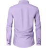 Alimens & Gentle Men’s Dress Shirts Long Sleeve Wrinkle Free Stretch Business Casual Wedding Button Down Shirt(Lavender)