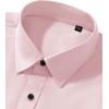 Alimens & Gentle Men’s Dress Shirts Long Sleeve Wrinkle Free Stretch Business Casual Wedding Button Down Shirt(Pink)