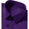 Alimens & Gentle Men’s Dress Shirts Long Sleeve Wrinkle Free Stretch Business Casual Wedding Button Down Shirt(Purple)