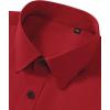 Alimens & Gentle Men’s Dress Shirts Long Sleeve Wrinkle Free Stretch Business Casual Wedding Button Down Shirt(Red)