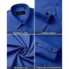 Alimens & Gentle Men’s Dress Shirts Long Sleeve Wrinkle Free Stretch Business Casual Wedding Button Down Shirt(Royal Blue)