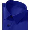 Alimens & Gentle Men’s Dress Shirts Long Sleeve Wrinkle Free Stretch Business Casual Wedding Button Down Shirt(Royal Blue)