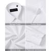 Alimens & Gentle Men’s Dress Shirts Long Sleeve Wrinkle Free Stretch Business Casual Wedding Button Down Shirt(Solid White)