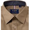 Alimens & Gentle Men’s Dress Shirts Long Sleeve Wrinkle-Free Business Casual Button Down Shirt(Camel)