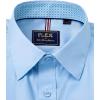 Alimens & Gentle Men’s Dress Shirts Long Sleeve Wrinkle-Free Business Casual Button Down Shirt(Flex N Blue)