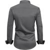 Alimens & Gentle Men’s Dress Shirts Long Sleeve Wrinkle-Free Business Casual Button Down Shirt(Grey)