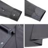 Alimens & Gentle Men’s Dress Shirts Long Sleeve Wrinkle-Free Business Casual Button Down Shirt(Grey Black)