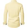 Alimens & Gentle Men’s Dress Shirts Long Sleeve Wrinkle-Free Business Casual Button Down Shirt(Light Yellow)