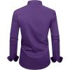 Alimens & Gentle Men’s Dress Shirts Long Sleeve Wrinkle-Free Business Casual Button Down Shirt(Purple)