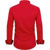 Alimens & Gentle Men’s Dress Shirts Long Sleeve Wrinkle-Free Business Casual Button Down Shirt(Red)