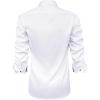 Alimens & Gentle Men’s Dress Shirts Long Sleeve Wrinkle-Free Business Casual Button Down Shirt(White)