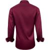 Alimens & Gentle Men’s Dress Shirts Long Sleeve Wrinkle-Free Business Casual Button Down Shirt(Wine Red)