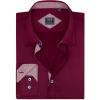 Alimens & Gentle Men’s Dress Shirts Long Sleeve Wrinkle-Free Business Casual Button Down Shirt(Wine Red)