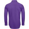Alimens & Gentle Men’s Dress Shirts Long Sleeve Wrinkle-Free Stretch Shirts Solid Formal Button Down Shirt with Pocket(Ag Purple)