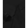 Alimens & Gentle Men’s Dress Shirts Long Sleeve Wrinkle-Free Stretch Shirts Solid Formal Button Down Shirt with Pocket(Black)