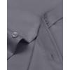 Alimens & Gentle Men’s Dress Shirts Long Sleeve Wrinkle-Free Stretch Shirts Solid Formal Button Down Shirt with Pocket(Dark Grey)