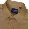 Alimens & Gentle Men’s Dress Shirts Long Sleeve Wrinkle-Free Stretch Shirts Solid Formal Button Down Shirt with Pocket(Khaki)