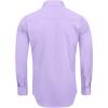 Alimens & Gentle Men’s Dress Shirts Long Sleeve Wrinkle-Free Stretch Shirts Solid Formal Button Down Shirt with Pocket(Lavender /Purple)