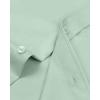 Alimens & Gentle Men’s Dress Shirts Long Sleeve Wrinkle-Free Stretch Shirts Solid Formal Button Down Shirt with Pocket(Light Green)