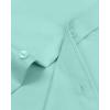 Alimens & Gentle Men’s Dress Shirts Long Sleeve Wrinkle-Free Stretch Shirts Solid Formal Button Down Shirt with Pocket(Mint Green)