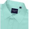 Alimens & Gentle Men’s Dress Shirts Long Sleeve Wrinkle-Free Stretch Shirts Solid Formal Button Down Shirt with Pocket(Mint Green)