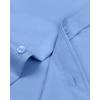 Alimens & Gentle Men’s Dress Shirts Long Sleeve Wrinkle-Free Stretch Shirts Solid Formal Button Down Shirt with Pocket(Misty /Blue)