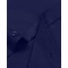 Alimens & Gentle Men’s Dress Shirts Long Sleeve Wrinkle-Free Stretch Shirts Solid Formal Button Down Shirt with Pocket(Navy Blue)