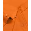Alimens & Gentle Men’s Dress Shirts Long Sleeve Wrinkle-Free Stretch Shirts Solid Formal Button Down Shirt with Pocket(Orange)