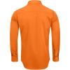 Alimens & Gentle Men’s Dress Shirts Long Sleeve Wrinkle-Free Stretch Shirts Solid Formal Button Down Shirt with Pocket(Orange)