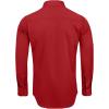 Alimens & Gentle Men’s Dress Shirts Long Sleeve Wrinkle-Free Stretch Shirts Solid Formal Button Down Shirt with Pocket(Red)