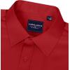 Alimens & Gentle Men’s Dress Shirts Long Sleeve Wrinkle-Free Stretch Shirts Solid Formal Button Down Shirt with Pocket(Red)