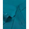 Alimens & Gentle Men’s Dress Shirts Long Sleeve Wrinkle-Free Stretch Shirts Solid Formal Button Down Shirt with Pocket(Teal)