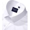 Alimens & Gentle Men’s Dress Shirts Long Sleeve Wrinkle-Free Stretch Shirts Solid Formal Button Down Shirt with Pocket(White)