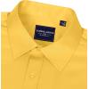 Alimens & Gentle Men’s Dress Shirts Long Sleeve Wrinkle-Free Stretch Shirts Solid Formal Button Down Shirt with Pocket(Yellow)