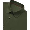 Alimens & Gentle Mens Dress Shirts Stretch Long Sleeve Wrinkle Free Business Casual Button Down Shirt for Wedding(Army Green)