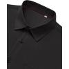 Alimens & Gentle Mens Dress Shirts Stretch Long Sleeve Wrinkle Free Business Casual Button Down Shirt for Wedding(Black)