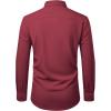 Alimens & Gentle Mens Dress Shirts Stretch Long Sleeve Wrinkle Free Business Casual Button Down Shirt for Wedding(Burgundy)