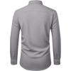 Alimens & Gentle Mens Dress Shirts Stretch Long Sleeve Wrinkle Free Business Casual Button Down Shirt for Wedding(Light Grey)