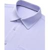 Alimens & Gentle Mens Dress Shirts Stretch Long Sleeve Wrinkle Free Business Casual Button Down Shirt for Wedding(Light Purple)