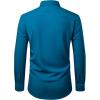 Alimens & Gentle Mens Dress Shirts Stretch Long Sleeve Wrinkle Free Business Casual Button Down Shirt for Wedding(Peacock Blue)
