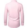 Alimens & Gentle Mens Dress Shirts Stretch Long Sleeve Wrinkle Free Business Casual Button Down Shirt for Wedding(Pink)