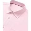 Alimens & Gentle Mens Dress Shirts Stretch Long Sleeve Wrinkle Free Business Casual Button Down Shirt for Wedding(Pink)