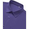 Alimens & Gentle Mens Dress Shirts Stretch Long Sleeve Wrinkle Free Business Casual Button Down Shirt for Wedding(Purple)