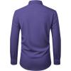 Alimens & Gentle Mens Dress Shirts Stretch Long Sleeve Wrinkle Free Business Casual Button Down Shirt for Wedding(Purple)