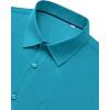 Alimens & Gentle Mens Dress Shirts Stretch Long Sleeve Wrinkle Free Business Casual Button Down Shirt for Wedding(Turquoise)