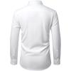 Alimens & Gentle Mens Dress Shirts Stretch Long Sleeve Wrinkle Free Business Casual Button Down Shirt for Wedding(White)