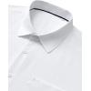 Alimens & Gentle Mens Dress Shirts Stretch Long Sleeve Wrinkle Free Business Casual Button Down Shirt for Wedding(White)